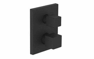 Autosense Matt Black Thermostat Recessed Square Trim